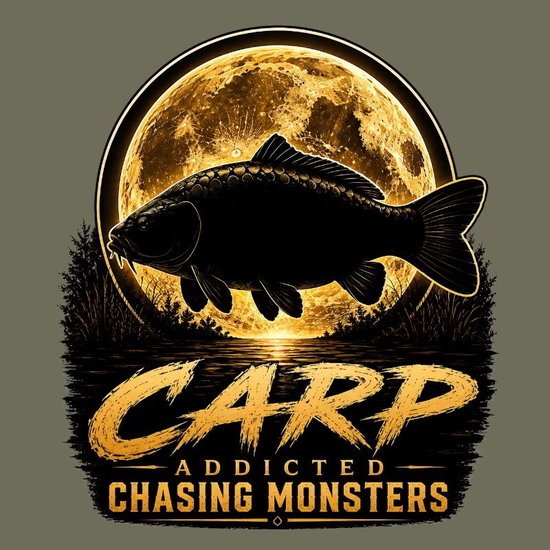 Mitternachtskarpfen-süchtiges Monsterfischen-Design