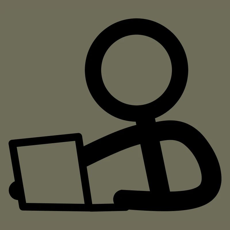 Stickman on notebook