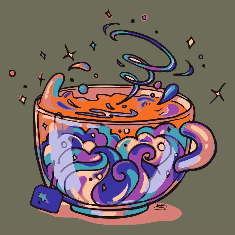 Swirling Rainbow Mug