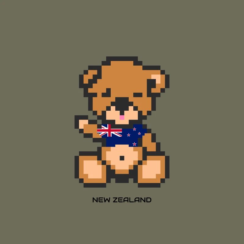 Pixel Bär Neuseeland
