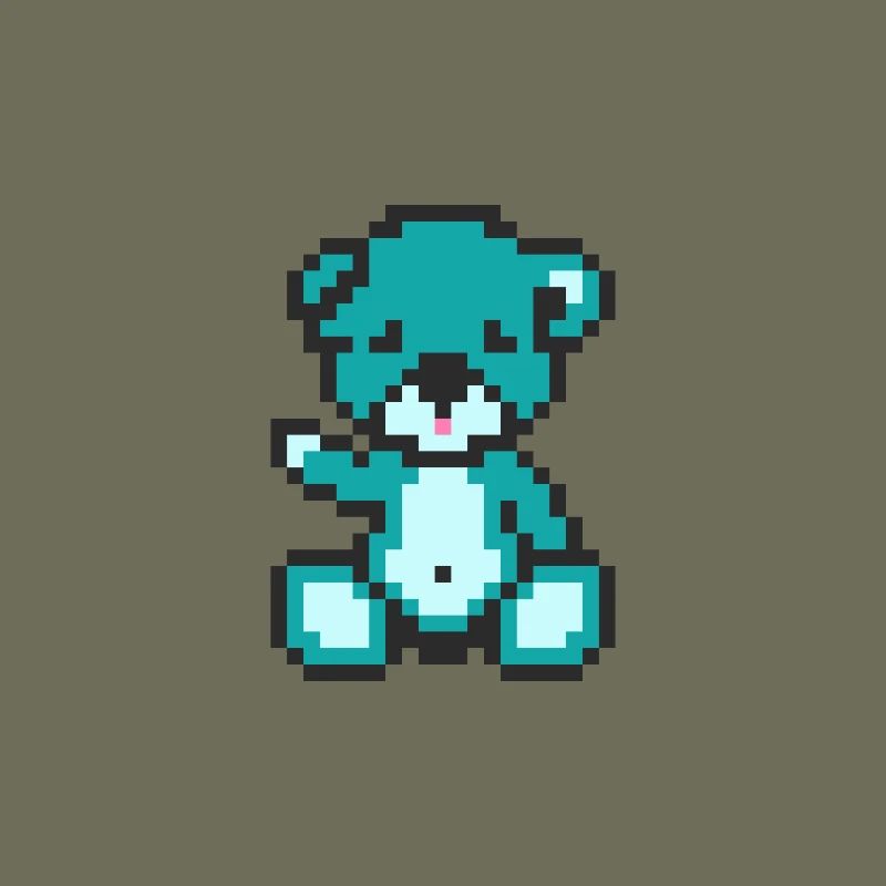 Pixelbär Außerirdischer