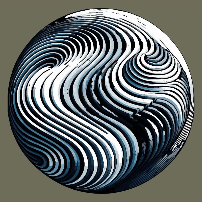 Geometric Waves – Abstract Wave Pattern