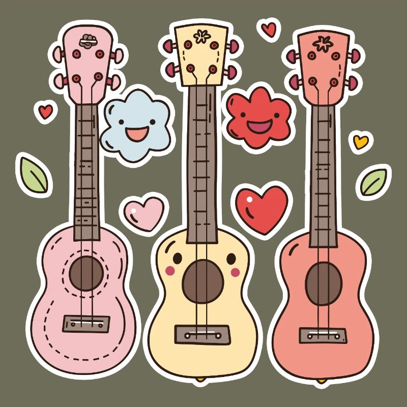 Ukulele Cartoon Style