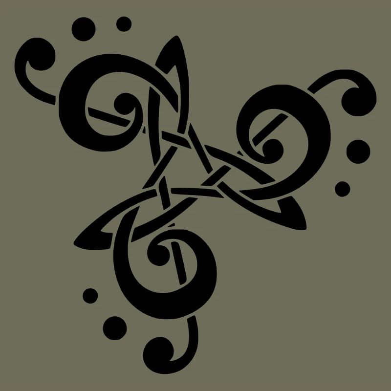 musical note in triskelion