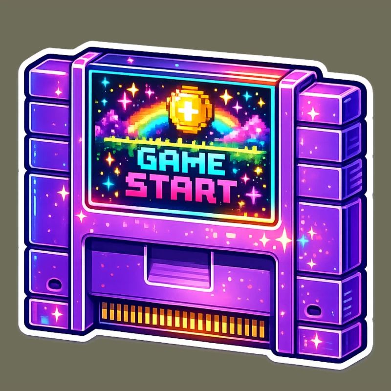 Retro Arcade Start Neon