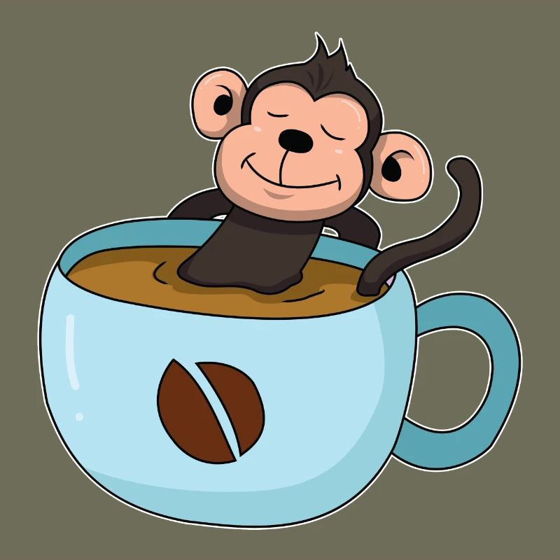 Coffee Cup - Coffee Monkey Mug - Design