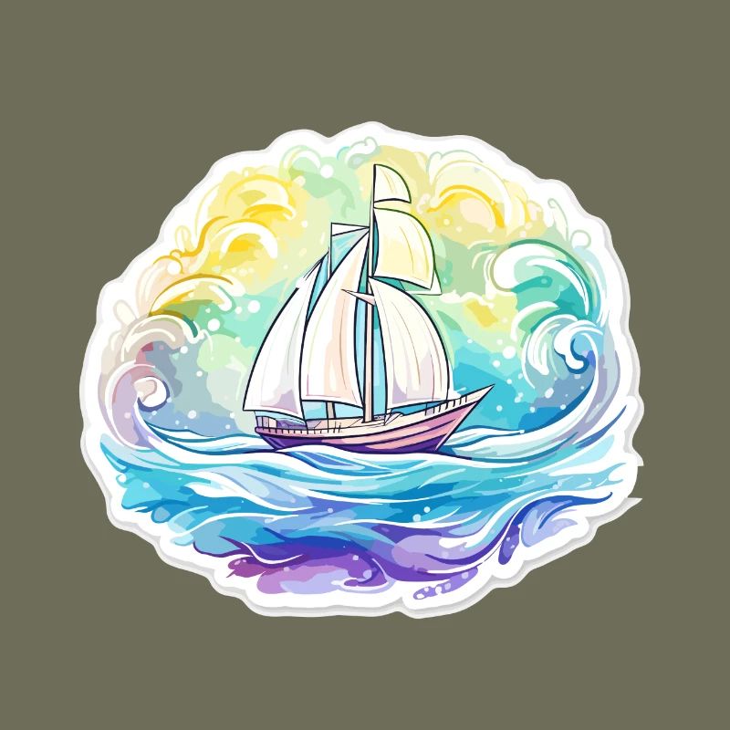 Segelboot - Illustration