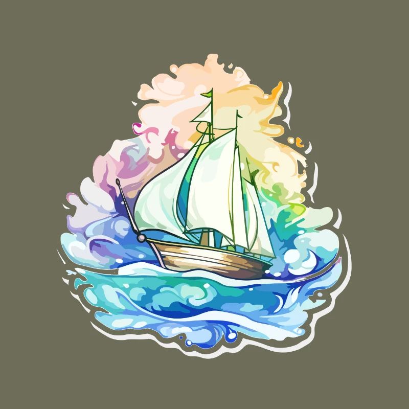 Segelboot - Illustration