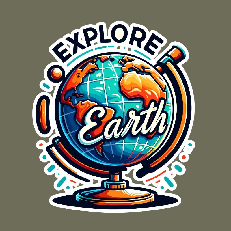 Explore Earth - Erde Illustration