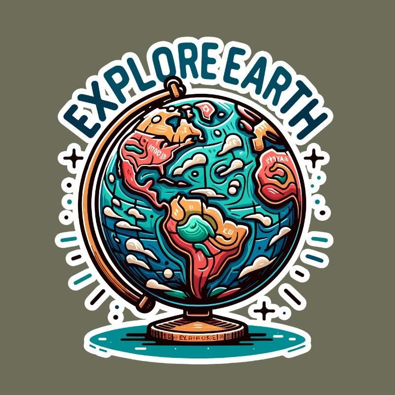 Explore Earth - Erde Illustration