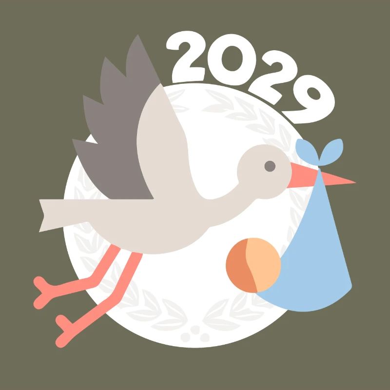 Cigogne avec bébé 2029