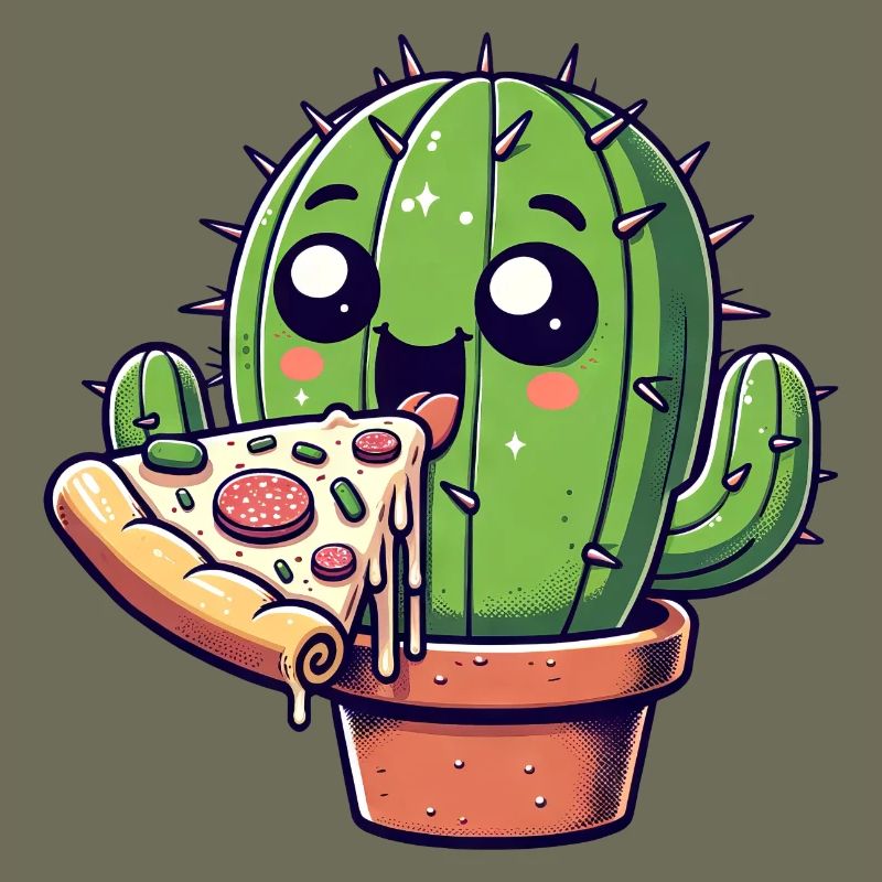 Cute Cactus Pizza Comic