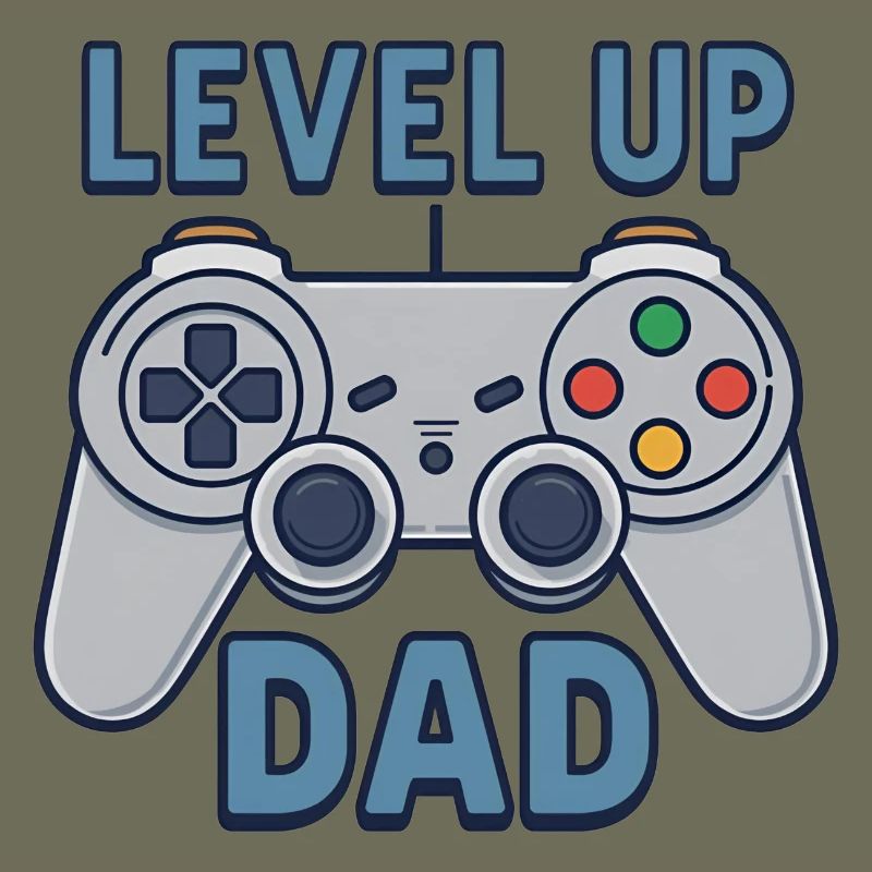 Level Up Dad – Gamer Controller Geschenk