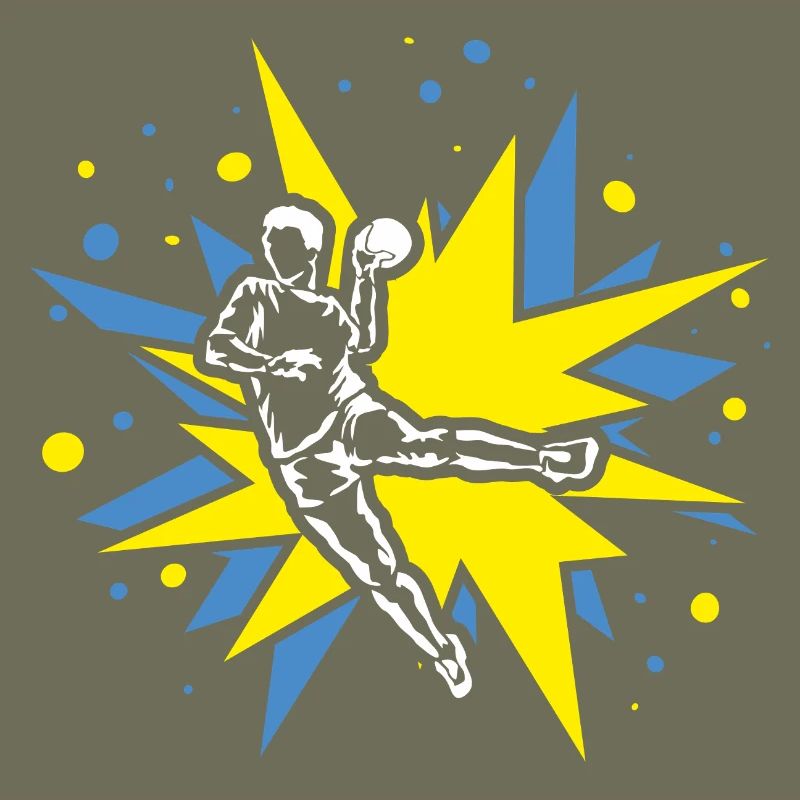 Handball Design im Comic-Explosionen