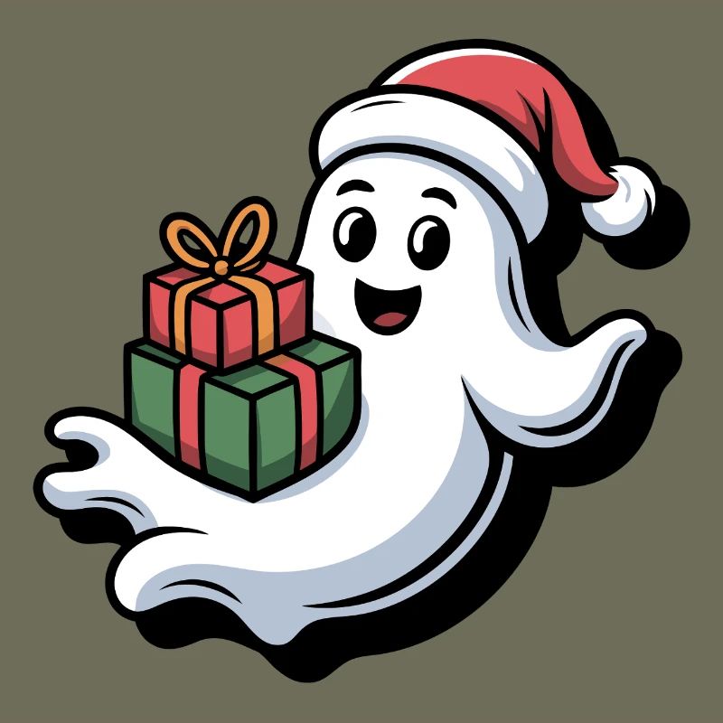 Weihnachtsgeist mit Geschenken