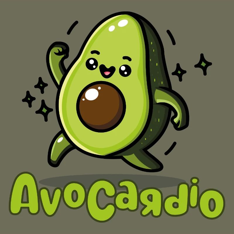 AvoCadío Avocado Cartoon