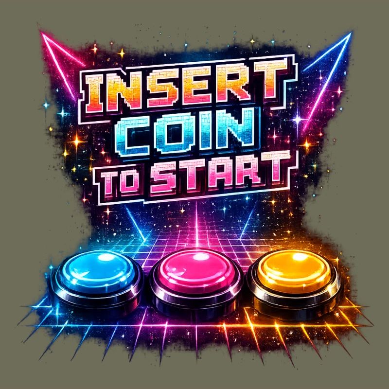Retro Arcade Neon – Insert Coin