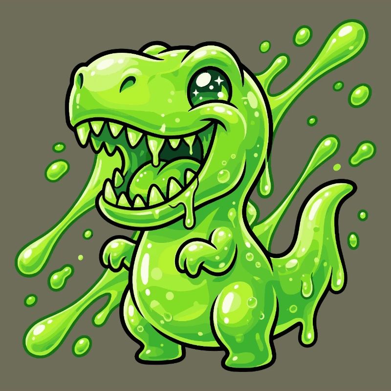 Klecksgrüner Dino