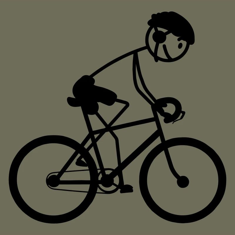 Jung oder Mann auf dem Fahrrad
