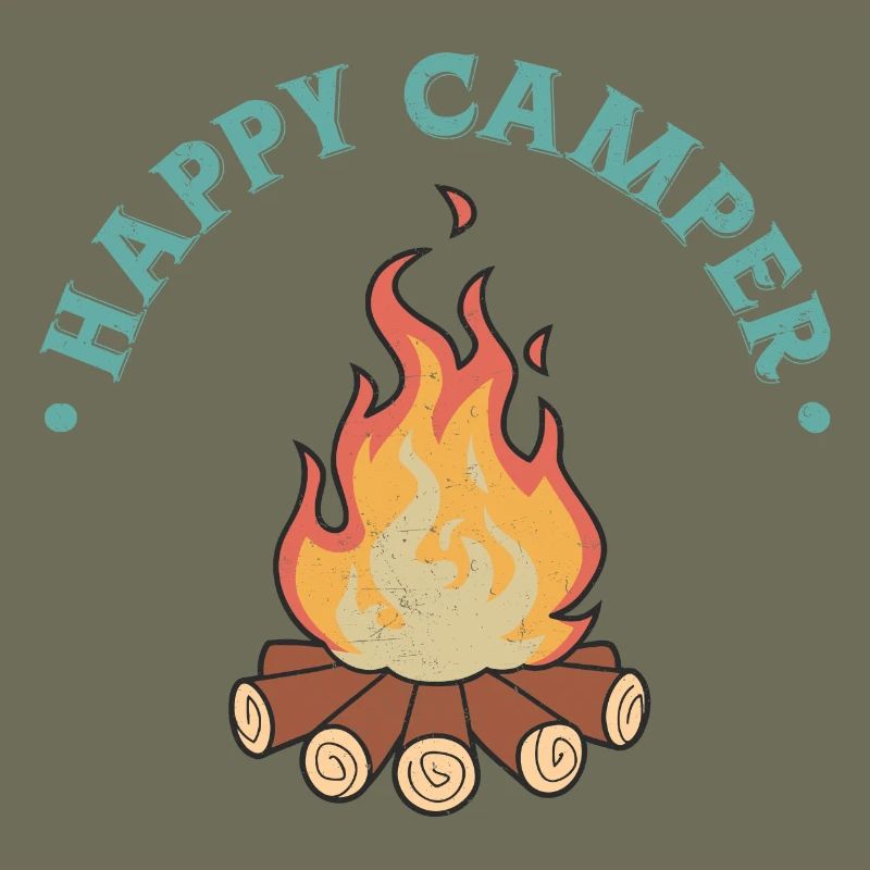 Glücklicher Camper