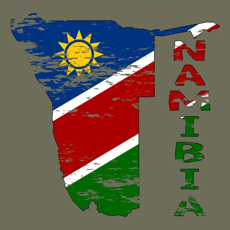 Namibia Map Flag used