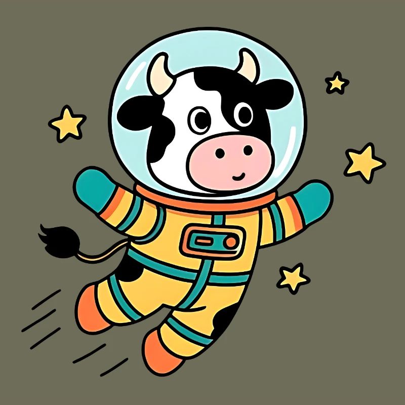 Vache Astronaute dans l'espace