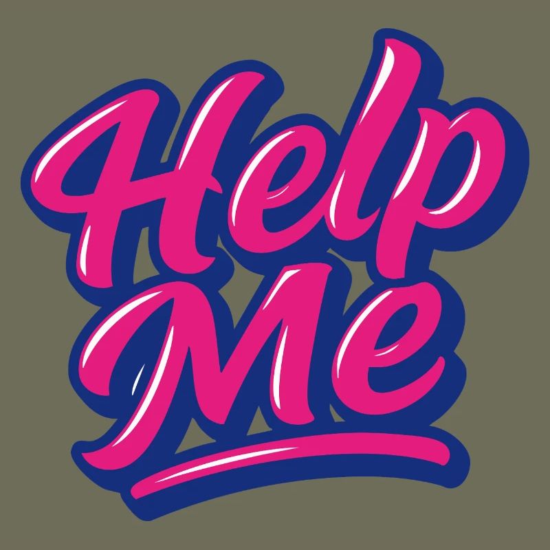 Help Me Neon Script