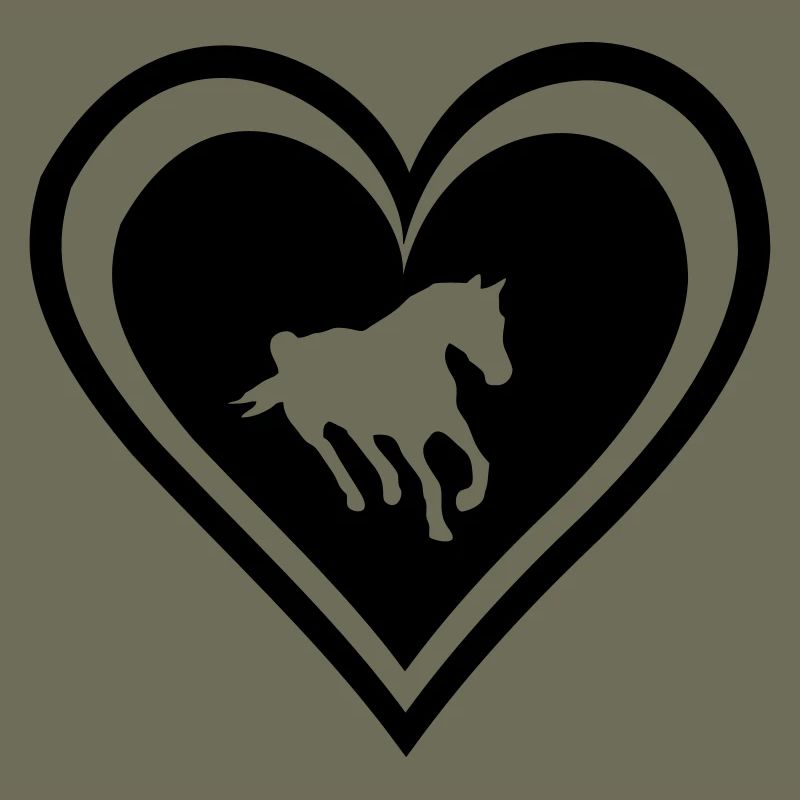 Herz mit Pferd