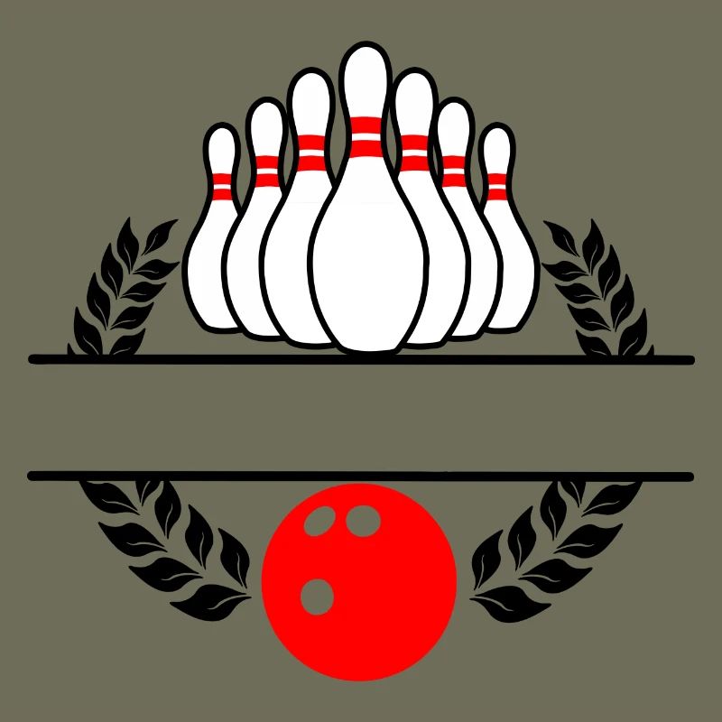 Bowling laurel wreath Red bowling