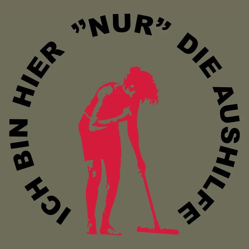 Frau beim Putzen Silhouette