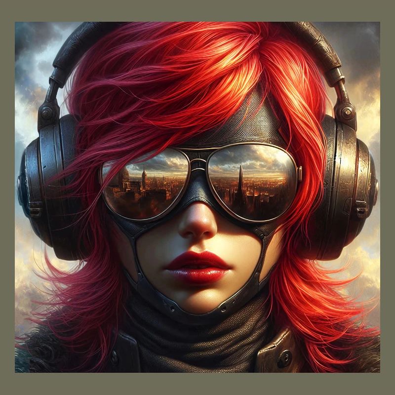 Red-haired aviator