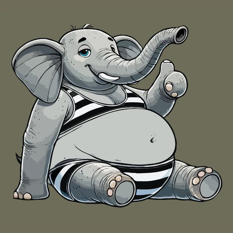Elefant im Bikini