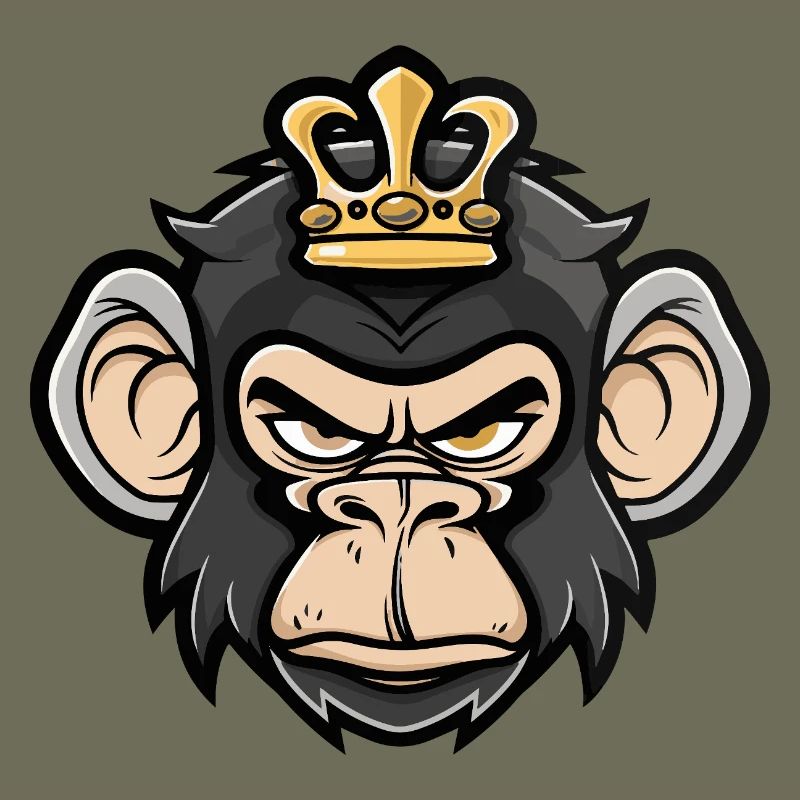 Affe Kopf Krone