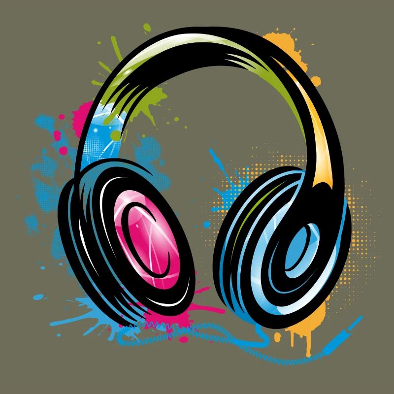 bunter Graffiti Kopfhörer