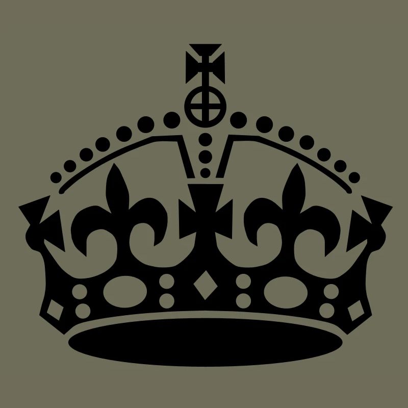 keep calm and carry on crown vector