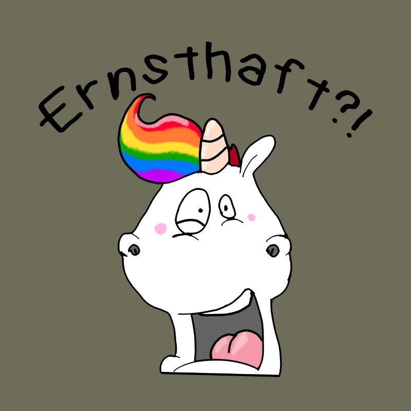Einhorn "Ernsthaft?!" / Geschenkidee / Geschenk