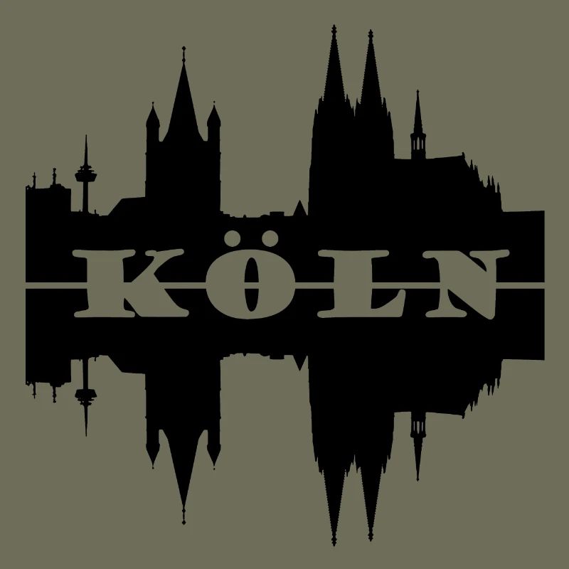 Koeln skyline silhouette