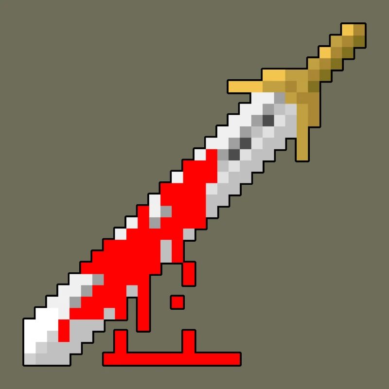 Rétro épée - sanglant