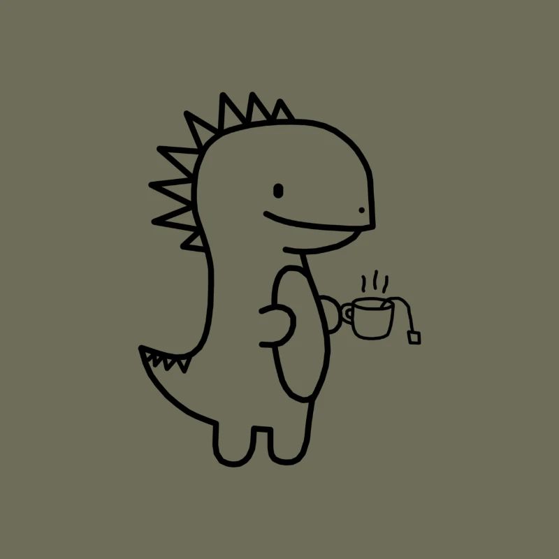 Dinosaurier Tee Kaffee