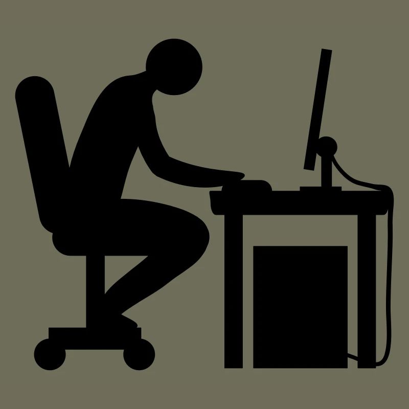 Computer Schreibtisch Nerd