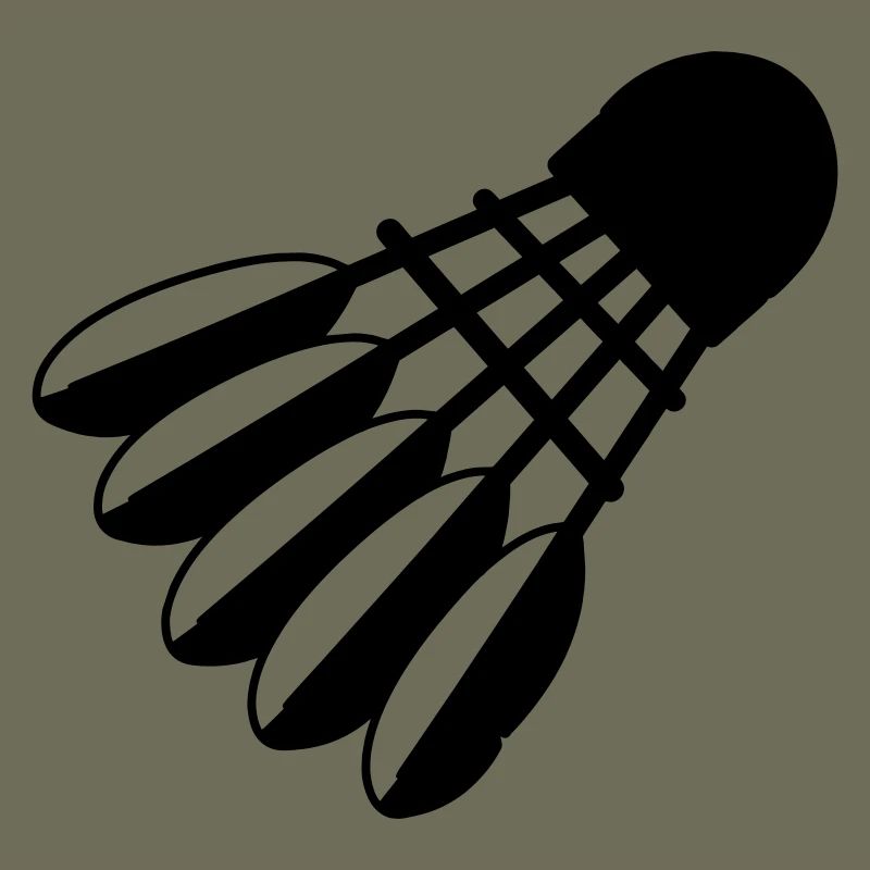 Badminton Shuttle Logo mit Federn