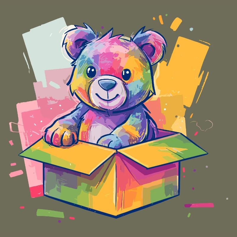 Rainbow Bear in a Box