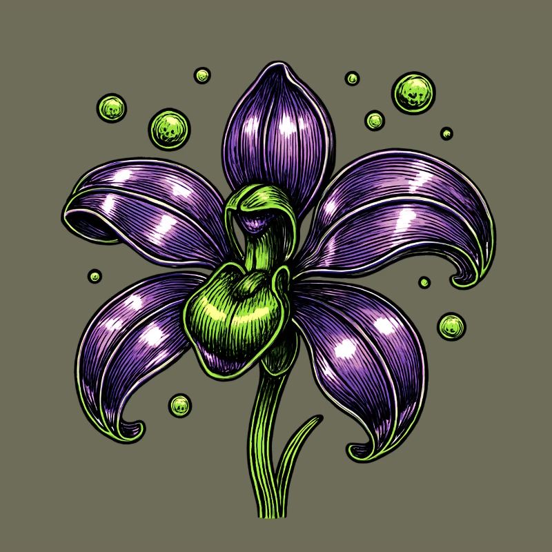 Botanique de la Fleur d’Orchidée Pourpre