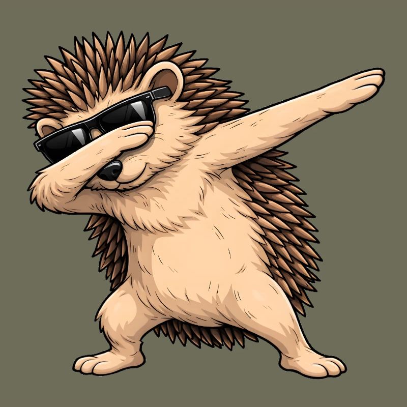 Dabbing Igel