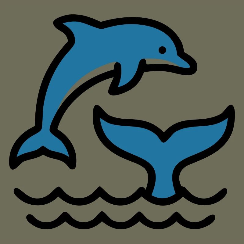 Dolphins Waves Sea Silhouette