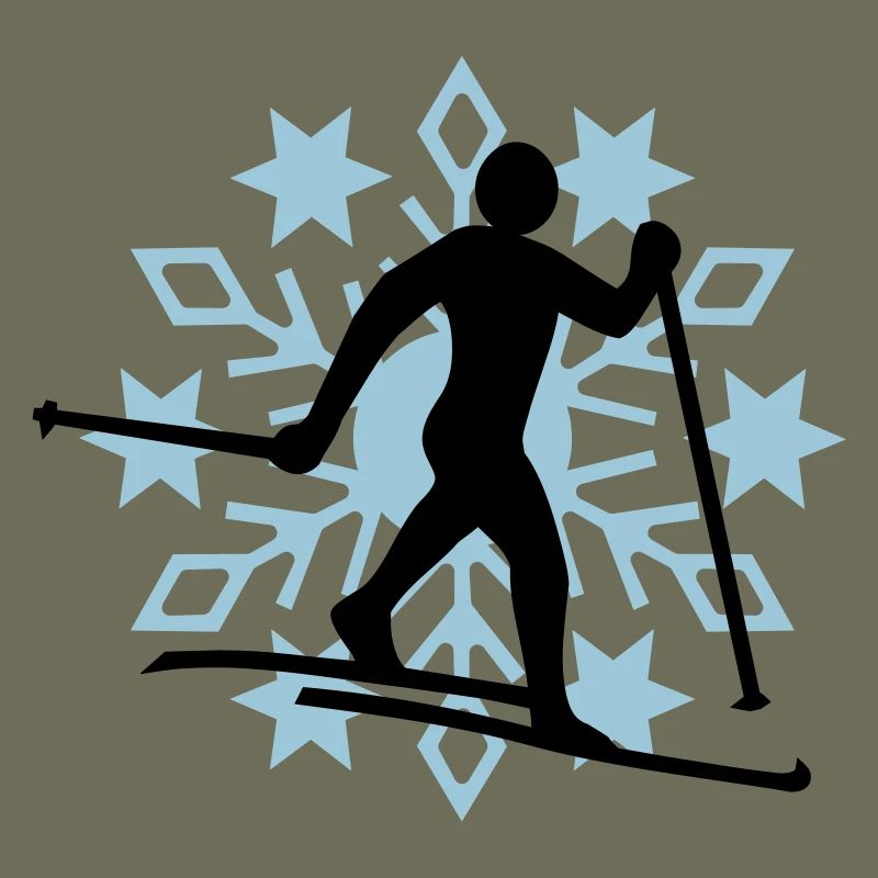 Flocon de neige ski de fond
