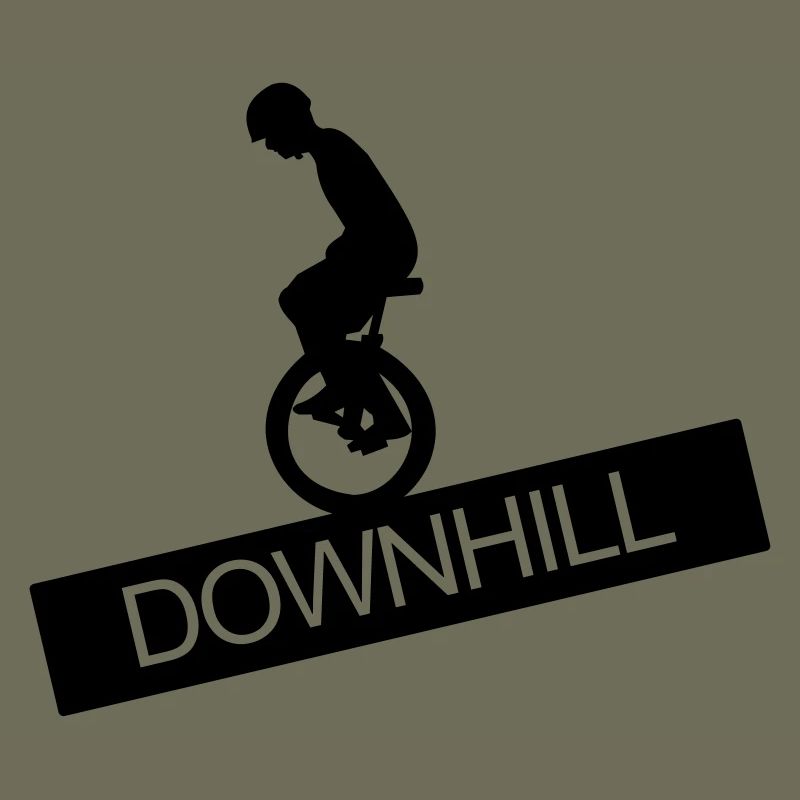 Monocycle, Downhill, A, roue,cavalier de monocycle