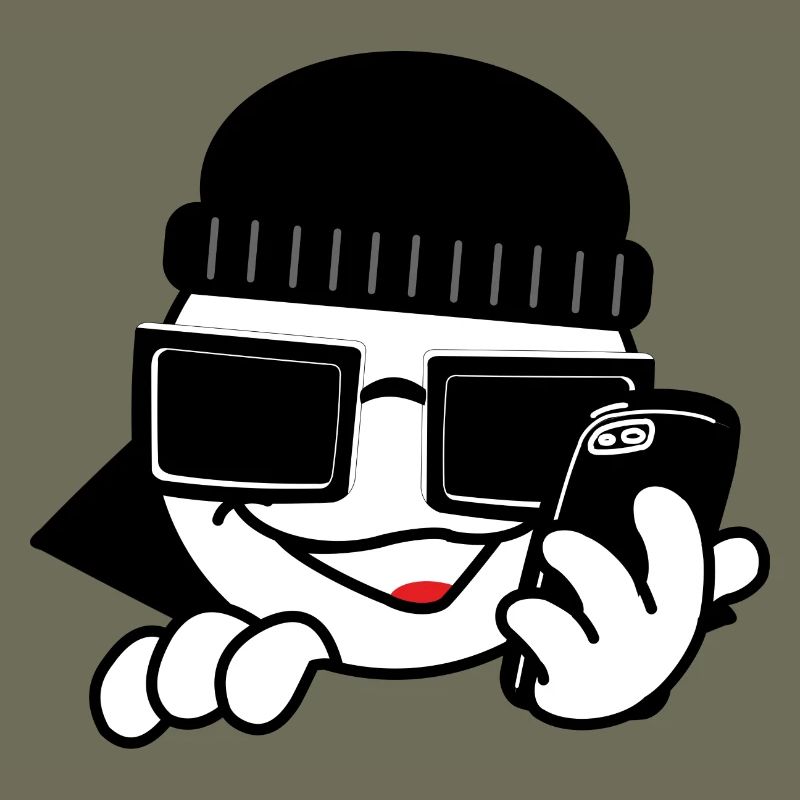 Hackerwith smartphone and hearts