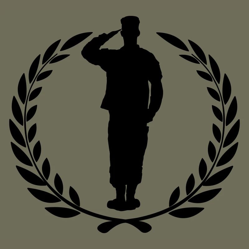Respect soldier laurel wreath greets