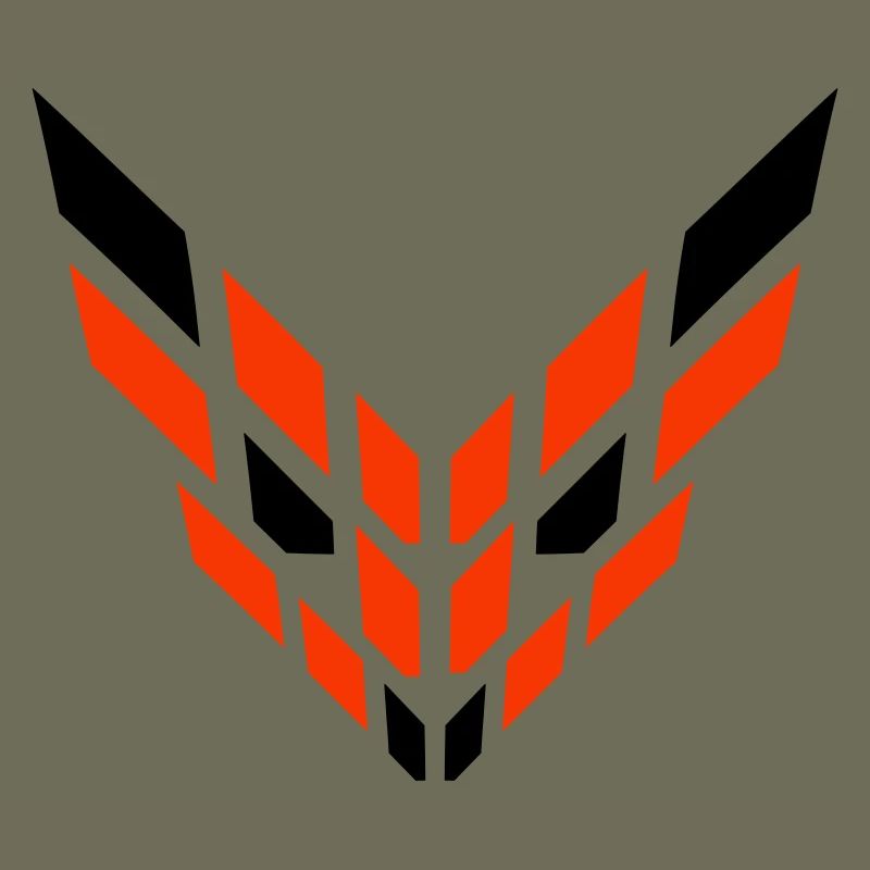 Fuchs Rotfuchs Abstraktes Logo Cool Böser Blick